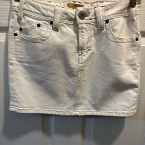 - YANUK White Denim Mini Skirt